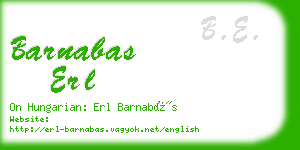 barnabas erl business card